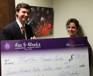 Fox & Weeks presents York Children's Foundation grant to Matthew Reardon Center for Autism